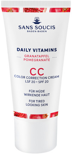 Sans Soucis Daily Vitamins - Pomegranate CC Daily Color Correction Cream SPF 20 für müde wirkende Ha