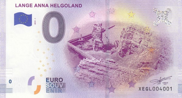 0 Euro Geldschein Lange Anna Helgoland