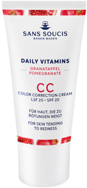 Sans Soucis Daily Vitamins - Pomegranate CC Daily Color Correction Cream SPF 20 gegen Rötungen