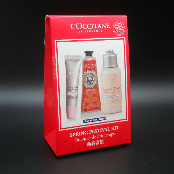 L'Occitane Cherry Blossom Set: Lip Balm + Hand Cream + Shimmering Lotion