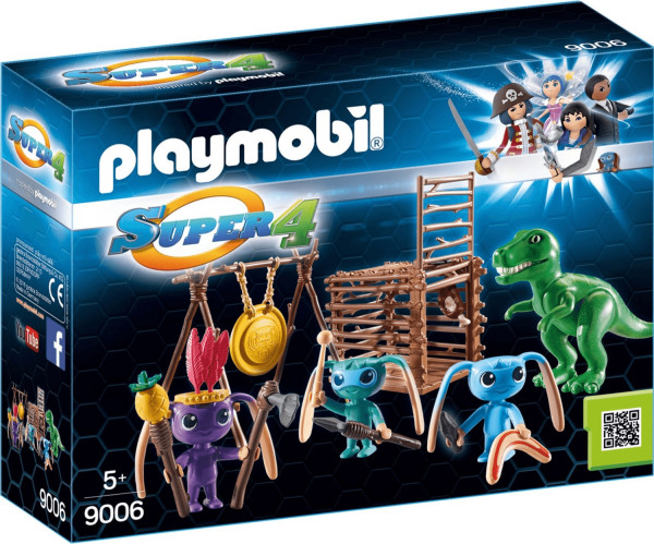 Playmobil Super 4 - Alien-Krieger mit T-Rex-Falle (9006)