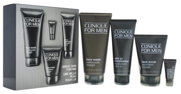 Clinique for Men - Face Wash + Face Scrub + Moisturizer Hydratant - Eye Gel