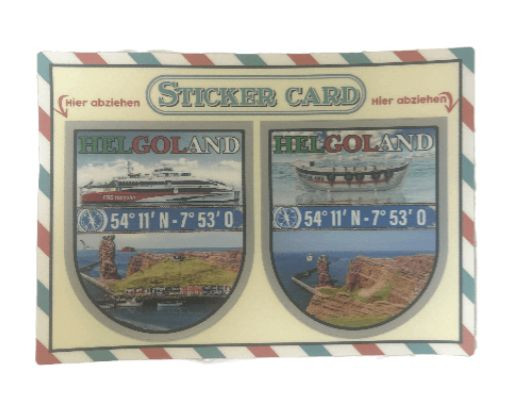 Stickercard Bogen - Helgoland Aufkleber, Motiv I