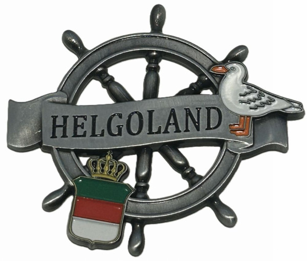 Metall-Magnet Steuerrad mit Helgoland-Aufschrift