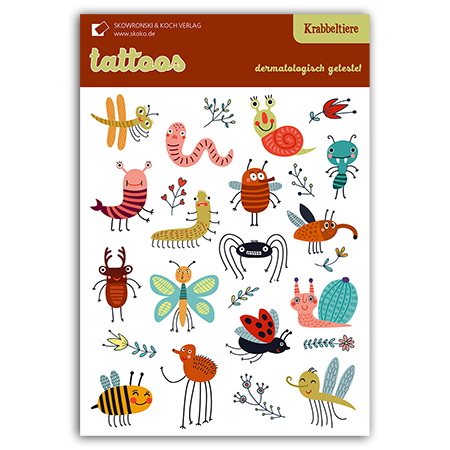 Kinder-Tattoos "Krabbeltiere"