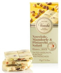 Venchi White Chocolate with Salted Nuts bar