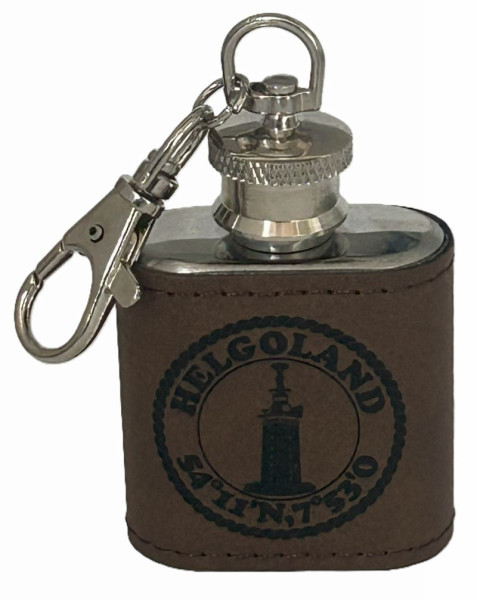 Schlüsselanhänger Leder Flachmann "Helgoland"