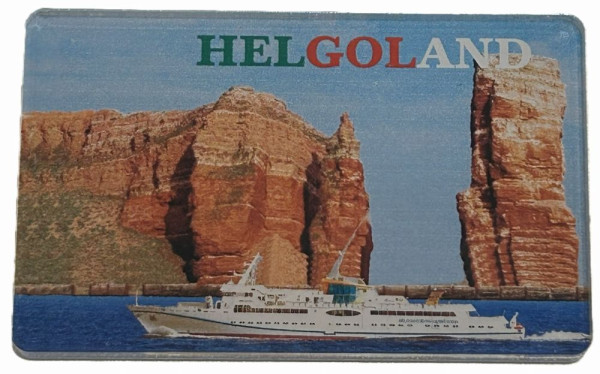 Magnet Plexiglas "Helgoland Felsen/Schiff"