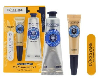 L'Occitane Set - Shea Dry Hand Cream 30ml + Nail & Cuticle Oil 7,5ml + Nagelfeile