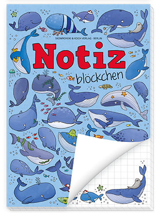 Notizblöckchen "Wale" DIN A6