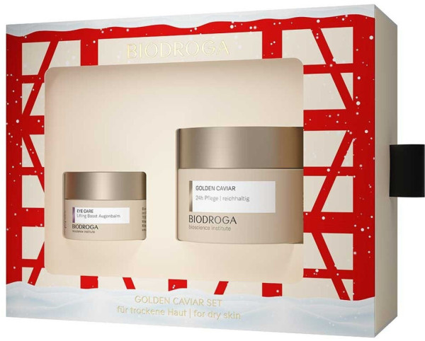 Biodroga Golden Caviar Set Dry Skin: Gesichtspflege 50ml + Augenpflege 15ml