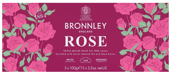 Bronnley Seife Rose 3 x 100g