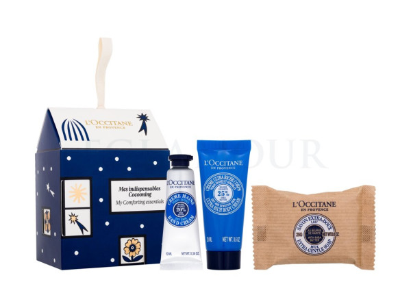 L'Occitane Set - Set Körpercreme Ultra Rich 20 ml + Seife Milk Extra-Gentle Soap 25 g + Handcreme Sh