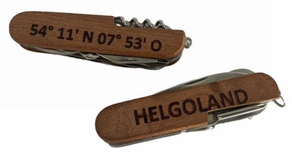 Taschenmesser mit 10 Funktionen und Helgoland-Schriftzug