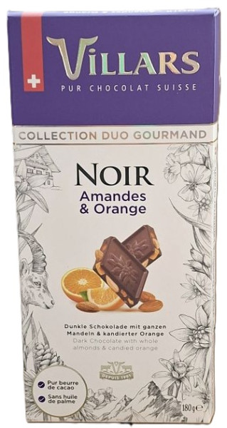 Tafelschokolade Zartbitter Mandel & Orange